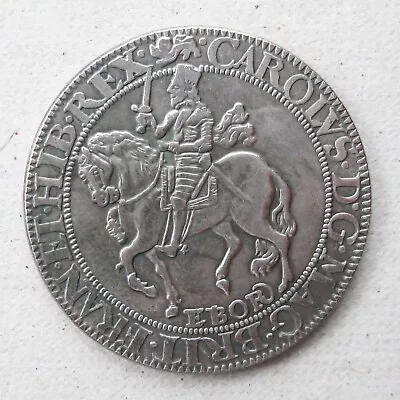 1644 Charles I  Half Crown YORK MINT /  RESTRIKE *super Details • £6