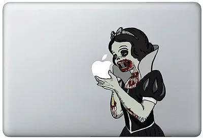 $10.59 • Buy Zombie Snow White Holding Apple MacBook Pro / Air 17 Inch Vinyl Decal Sticker