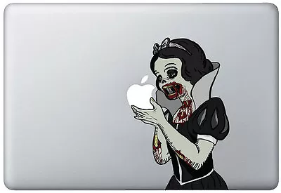 Zombie Snow White Holding Apple MacBook Pro / Air 17 Inch Vinyl Decal Sticker • $10.59