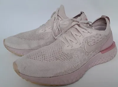 NIKE Epic React Running Shoes Flyknit Pearl Pink US 11 AU 11 UK 10 • $59.97