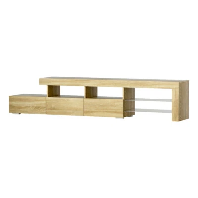 $179.95 • Buy Artiss TV Cabinet Entertainment Unit Stand RGB LED Gloss Furniture 215cm Wood