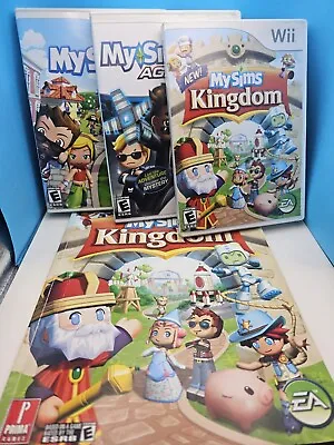 3 My Sims Nintendo Wii Games Tested Working With Prima Guide Kingdom Agents • $45