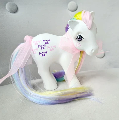 £55 • Buy 🌈🩷 My Little Pony G1 Vintage Custom Pastel Rainbow Bowtie 🌈 
