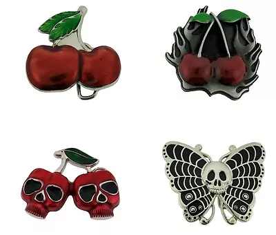 Red Cherry Cherries Metal Belt Buckle Skull Butterfly Fashion Men Women Cowgirl • $13.29