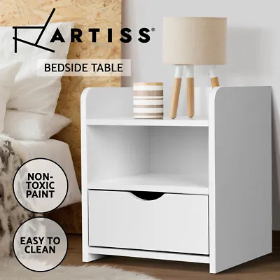 Artiss Bedside Table Side Table Nightstand Storage Drawer Shelf Bedroom Unit • $46.95