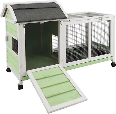 PetsCosset Rabbit Hutch Indoor Outdoor Rabbit Cage With Run Wood Bunny Cage • $119.99