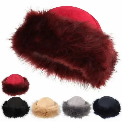 Womens Winter Russian Fluffy Faux Fur Mongolian Hats Thick Ear Warm Snow Ski Cap • $11.69