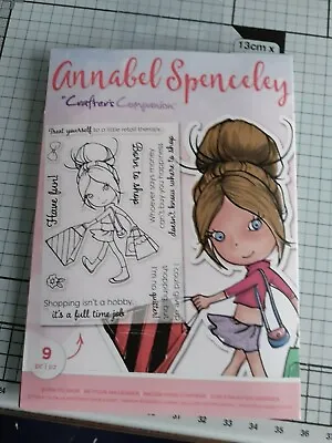 Crafters Companion Annabel Spenceley - Born To Shop Set Of Clear Stamps • £5.65