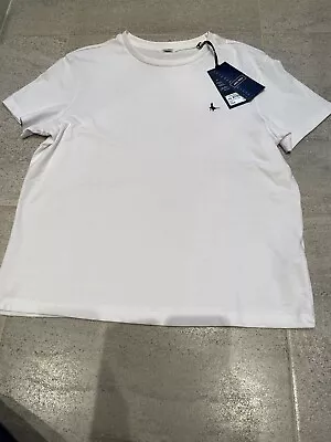 Jack Wills White T Shirt Size 10 New • £5.49