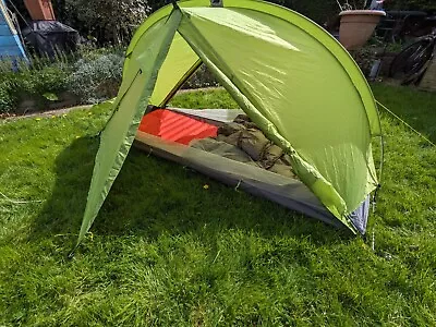 1-person All-in-one Camp System; Tent+bed+quilt In 1 Small Bag. RhinoWolf2 LtGrn • £50