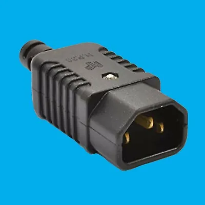 4x 3 Pin IEC Male Kettle Socket Rewireable C14 Straight Plug Adapter Converter • £10.49