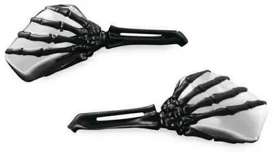 $114.65 • Buy Kuryakyn Black/Chrome Skeleton Hand Mirrors