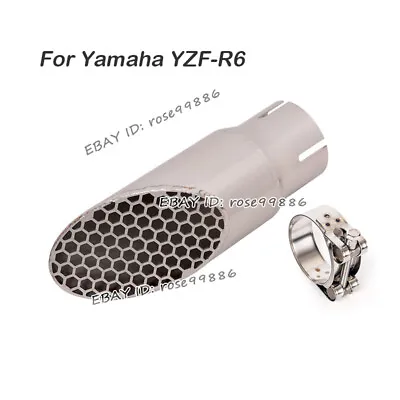 Motorcycle Exhaust Muffler Pipe Short Silencer For Yamaha YZF-R6 R6 2006~2023 • £44.40