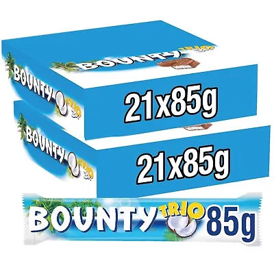 £19.99 • Buy Best Before 01.10.23 42 X Bounty Coconut & Milk Chocolate Snack Bar Trio 85g