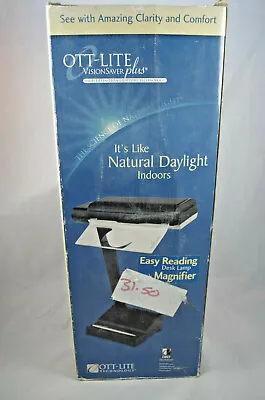 OTT-LITE VisionSaver Plus Easy Reader Lamp With Magnifier Desk Lamp NEEDS BULB • $49.95