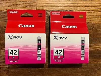 Two Genuine Canon CLI-8M Magenta Ink Cartridges Pixma • £20