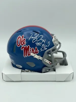 Michael Oher Signed Ole Miss Powder Blue Mini Helmet “The Blind Side” COA Holog • $45