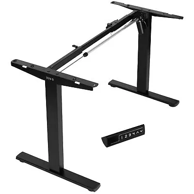 USED VIVO Black Electric Stand Up Desk Frame Single Motor Standing Adjustable • $99.99