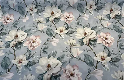 Magnolia Blossom Print Cotton Drapery Upholstery Vilber Fabric By The Yard • $19.95