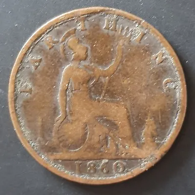 1860 Victoria Farthing Coin • £4