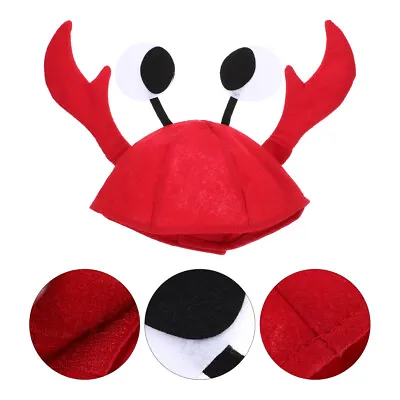  Funny Party Hat Novelty Headgear Halloween Red Hairy Crab Animal • £6.59