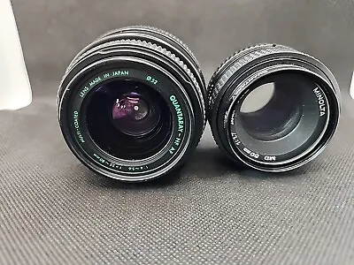 MINOLTA MD 50MM 1:1.7 LENS ANd Quantaray NF AF 1:4~5.6 F 35~80MM LOT • $25