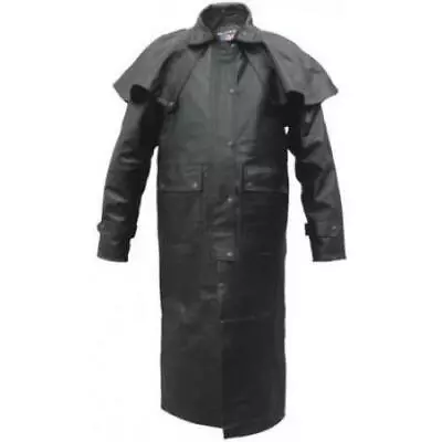 Mens Black Split Leather Duster • $225