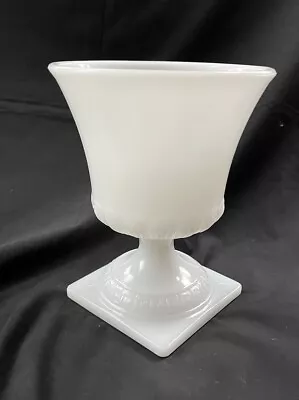 E.O. Brody Co. Milk Glass Footed Vase Compote Vase MJ-43 Cleveland J-2519 • $1.99