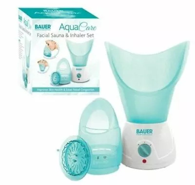 Bauer 38680 Facial Spa Face Steamer And Nasal Inhaler Set Removes Blackheads • £23.99