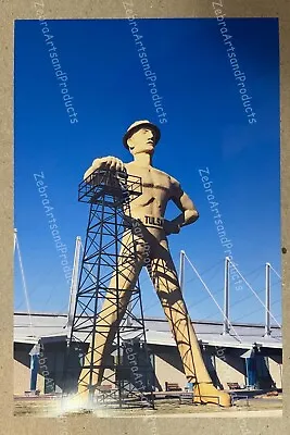 Postcard Blank Unused Golden Driller Statue Tulsa OK 4x6 Greeting Card • $1.69