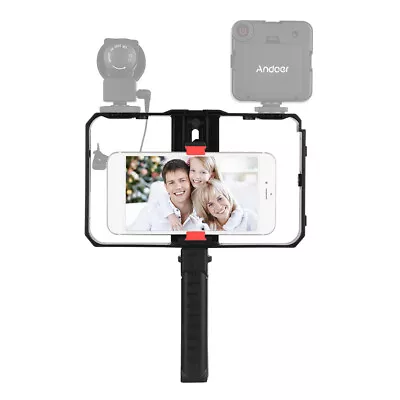 Portable Smartphone Video Rig Handheld  Stabilizer Grip Cage With B5E0 • $21.49