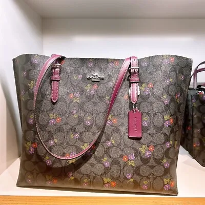 NWT Coach Mollie Tote In Signature Canvas With Country Floral Print CM073 • $289