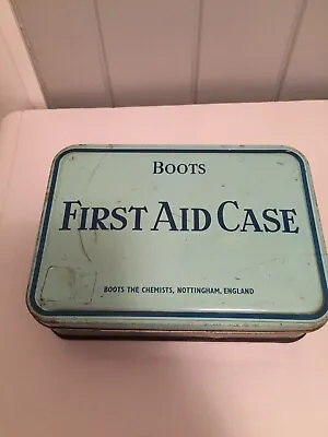 £8.99 • Buy COLLECTABLE VINTAGE RETRO 1950's BOOTS THE CHEMIST FIRST AID CASE TIN EMPTY