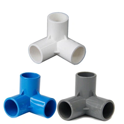 £1.55 • Buy PVC 3-Way Elbow 20mm-50mm ID Pressure Water Pipe Connector Adapter Connector