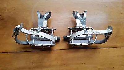 Vintage MKS SYLVAN Quill Road Bike Pedals & Mikashima Straps Removable Cages • $29.99