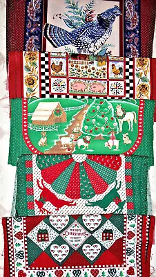 Cotton Fabric Panel Cheaters Quilt Blocks CHRISTMAS Farm Animals Phesants U PICK • $1.75