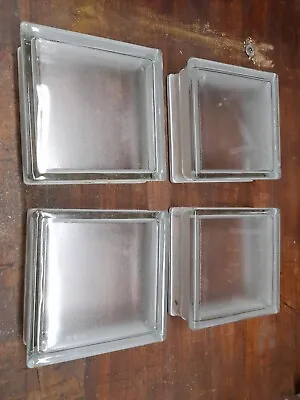 £15.50 • Buy Glass Blocks / 4 Bricks Square Frosted 19x 19 X 8 Cm Never Used