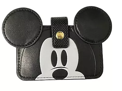 Disney Mickey Mouse Shaped Leather Wallet Card Holder NWOT • $23