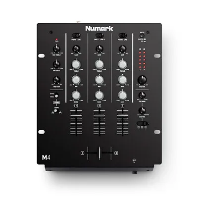 £170 • Buy Numark M4 3 Channel 10î Inch Tabletop DJ Scratch Mixer Black Disco Club