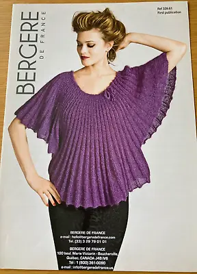 £2.50 • Buy Bergere De France Knitting Pattern 339.61 - Ladies Aran Trapeze Sweater