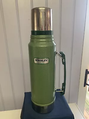 Stanley Aladdin Green Vacuum Bottle Thermos 1.1 Quart/1 Liter Vintage Nashville • $28