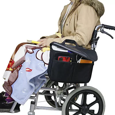 Outdoor Wheelchair Side Pouch Storage Bag Armrest Pocket Organizer Holder • $25.13