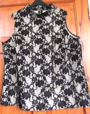 Mod / 60s High Neck Dress Size 22 ( B313 ) • £7.99