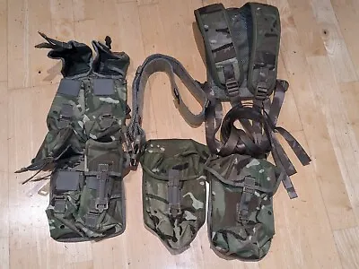 Original British Army PLCE Webbing MTP Set 4 Pouches Belt And Yoke • £49.99