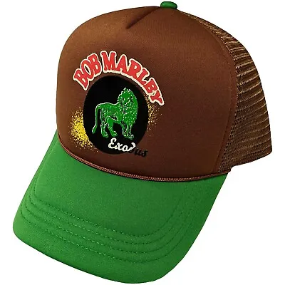 Bob Marley Exodus Lion Mesh Adjustable Snapback Brown Hat / Cap • $20.69