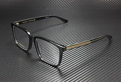 GUCCI GG0385Oa 001 Shiny Black Demo Lens 55 Mm Men's Eyeglasses • $159.98