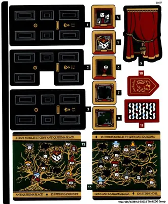 LEGO 12 GRIMMAULD PLACE 76408 STICKER SHEET From Set New & Genuine 76408stk01 • $8.99