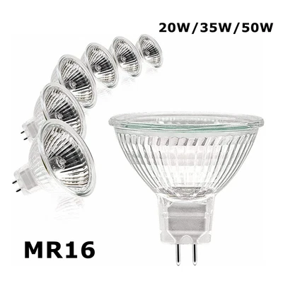 £5.97 • Buy 10Pc MR16 12V Halogen Lamp Bulb Downlight Spotlight Spot Light GU5.3 20W 35W 50W