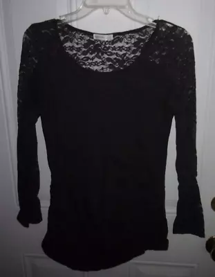 Ambiance Maternity Lace Accented Long Sleeve Top • $7.50