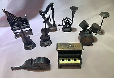 Vintage Lot Of 8 Die Cast Metal Pencil Sharpeners Assorted Musical Instruments • $24.50